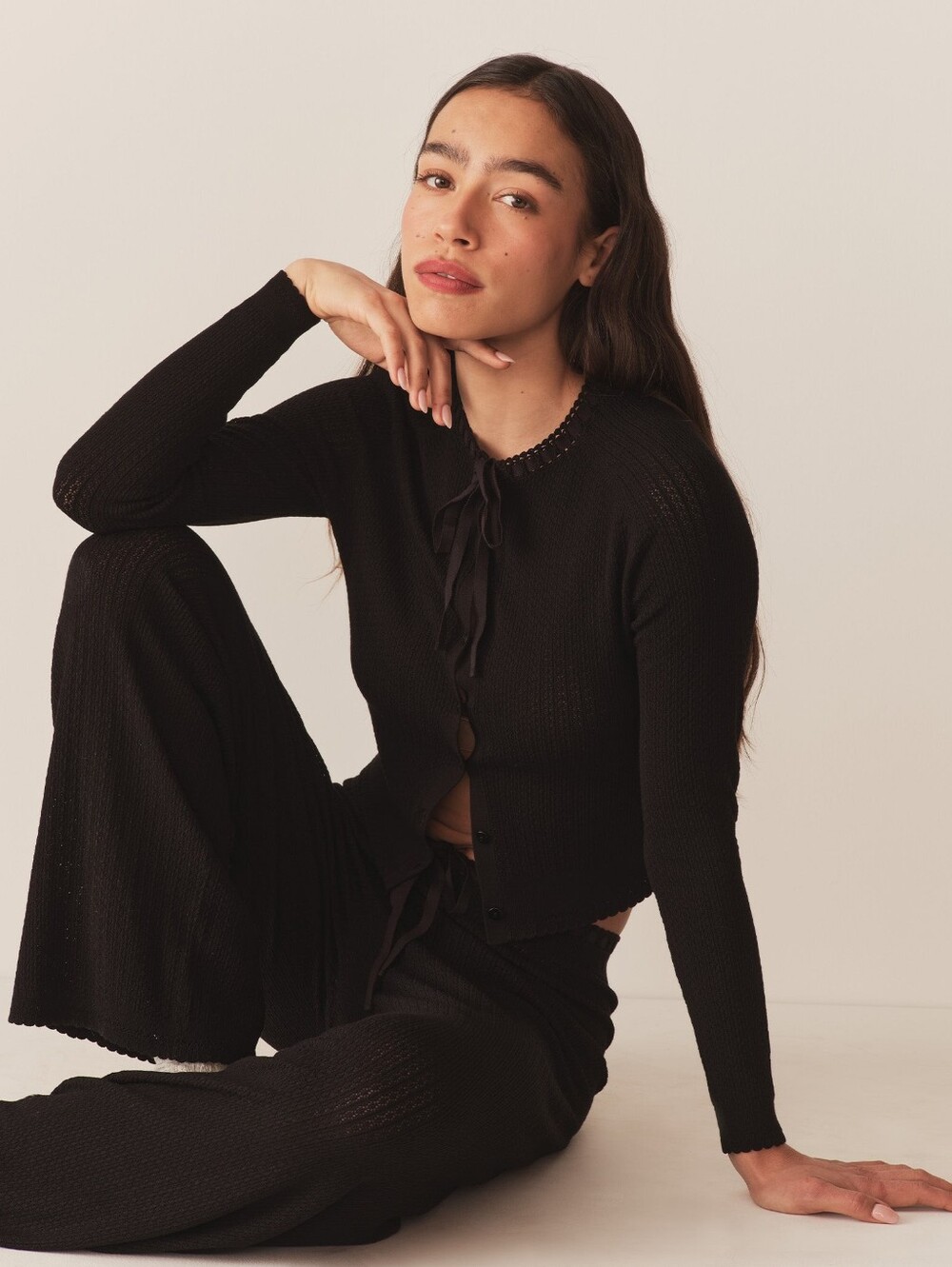 Doen Evonne Black Knit Pant XL